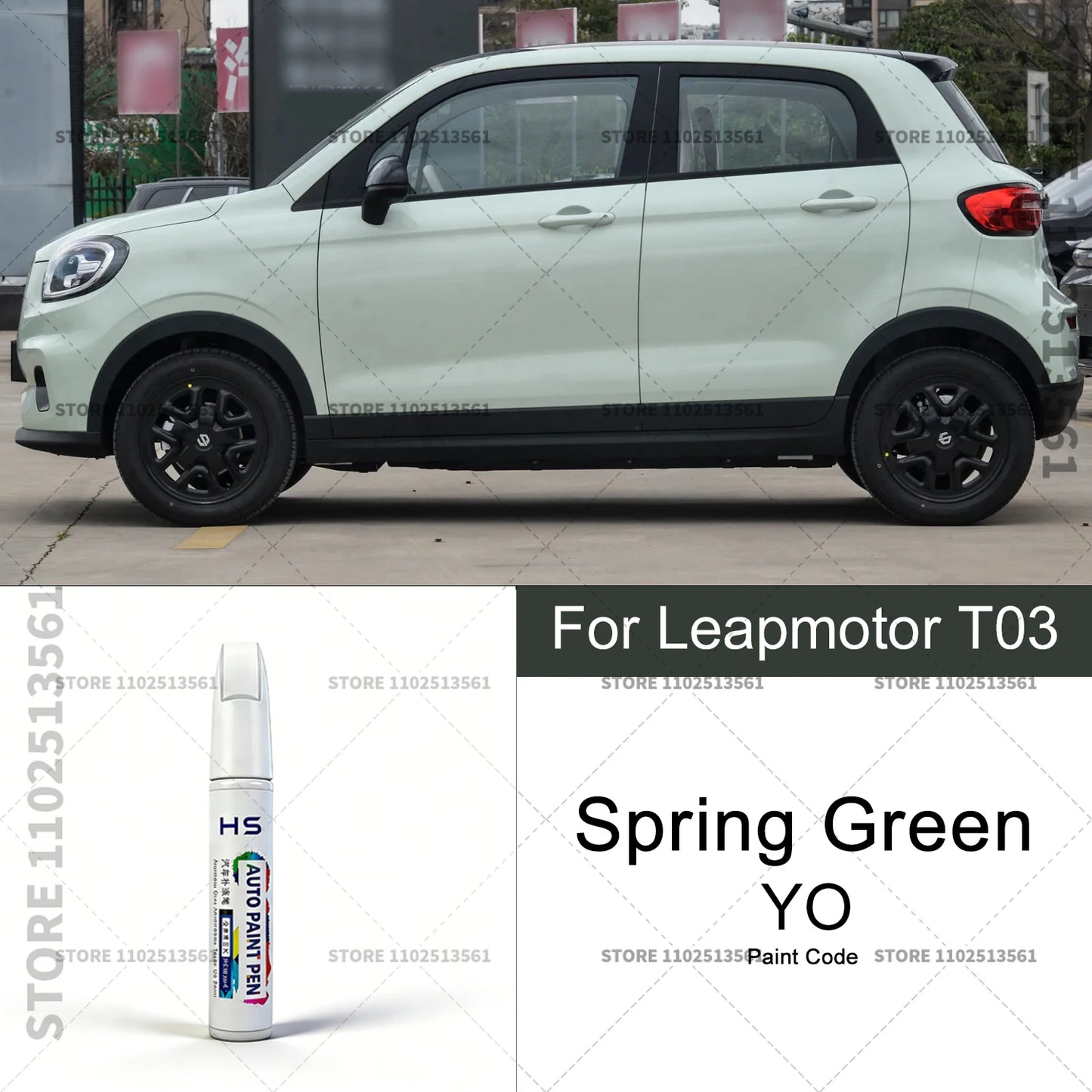 For Leapmotor T03 Car Paint Repair Pen Touch Up Scratch Remover DIY Auto Accessories Blue C02 Yellow Green YO Grey Light White