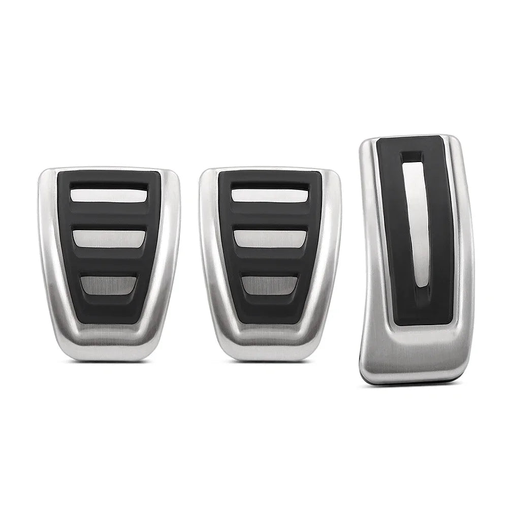 for Volkswagen VW Polo Virtus 2018~2024 Accelerator AT MT Car Pedals Gas Brake Footrest Stainless Steel Non-slip Pedal Cover Pad