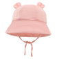 Baby Cotton Sun Hat New Children Outdoor Rabbit Ear Beach Caps Boy Girl Print Panama Hat Unisex Beach Bucket Hat For 3-12 Months