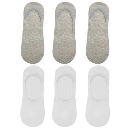 6 Pairs/Lot Men's Bamboo Breathable Invisible Socks Low Cut Casual Cotton Boat Non-Slip No Show High Quality Sock