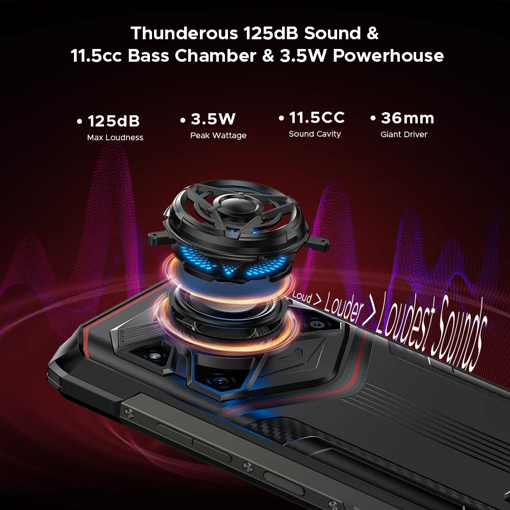 Global Version DOOGEE Blade20 Play 5G Rugged Phone 6.6'' Gemini Al 125dB Speaker 10300mAh Battery NFC Android 15 Mobile Phone