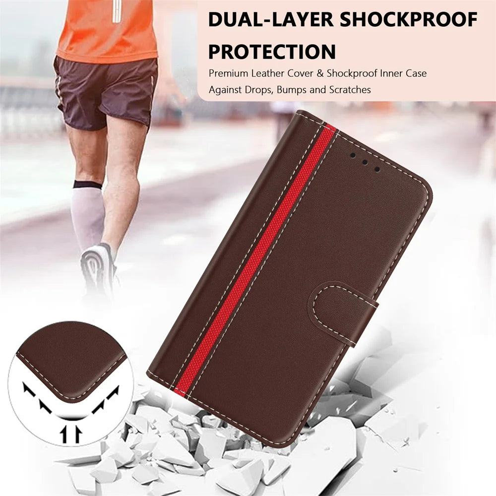 Luxury Leather Magnetic Flip Wallet Book Case For Xiaomi Redmi Note 15 14 13 Pro 4G 5G Redmi Note 15 14 13 Pro Plus Cover Fundas