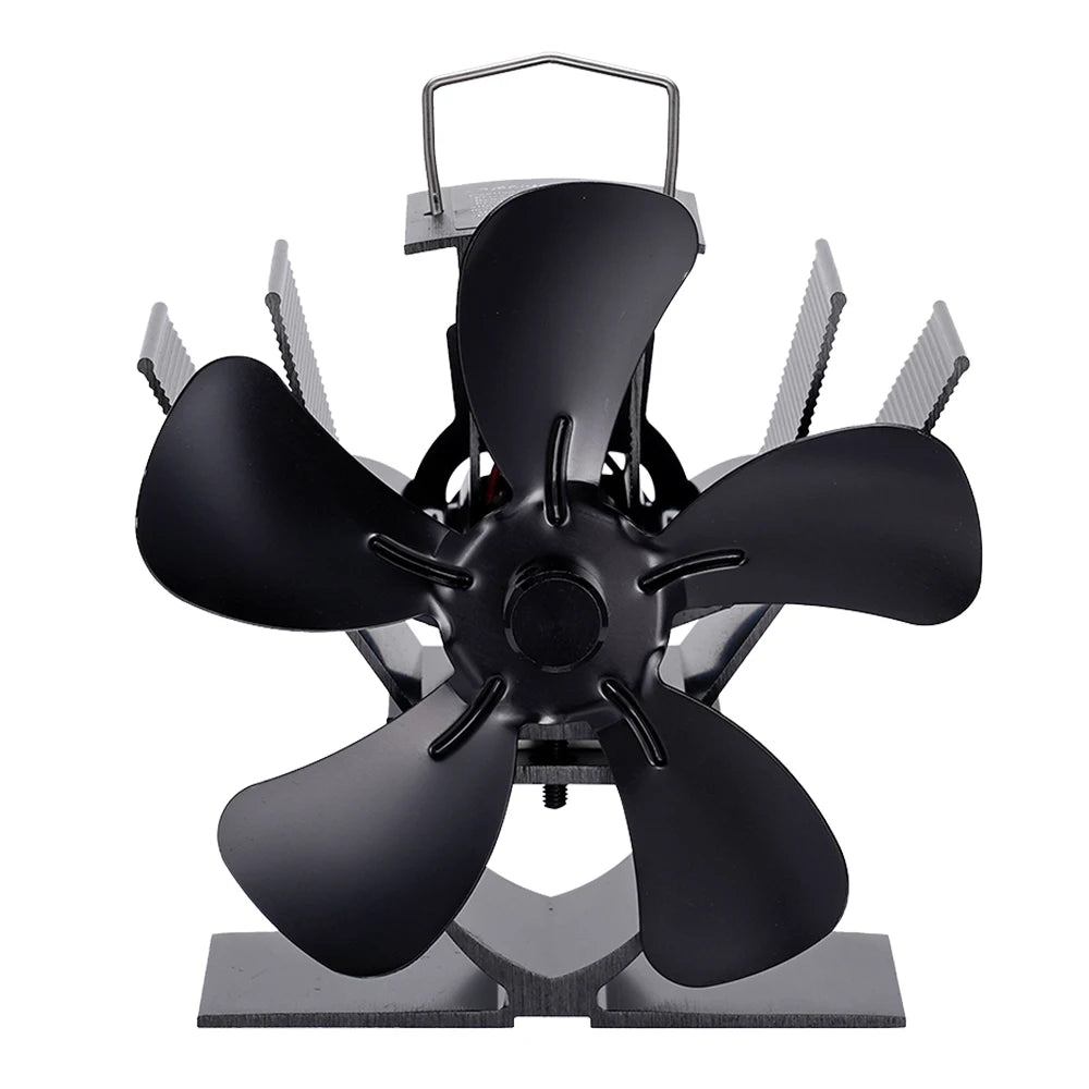 Mini Stove Fan Heat Powered Fireplace Fan Log Wood Burner Eco-fan Quiet 5 Blade Fireplace Fan Home Winter Warm Heat Distribution