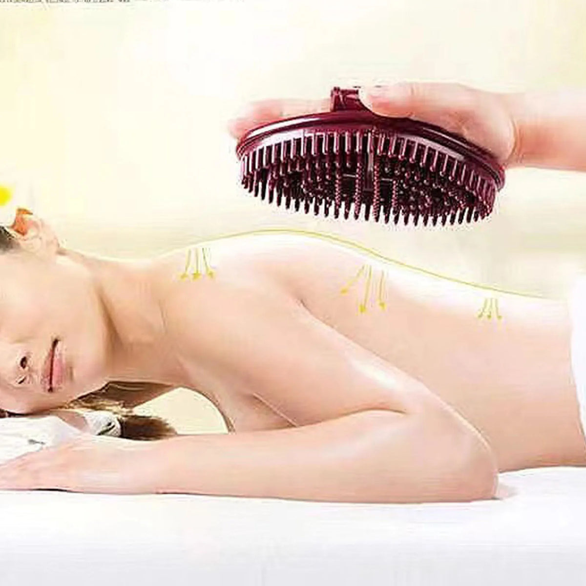 Body Massage Brush Meridians Brush Body Relaxation Slimming Reduce Cellulite Massage Brush for Back Leg Handheld Meridians Brush