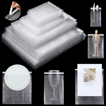 Transparent Bubble Mailers Self-sealing Plastic Shockproof Shipping Bag Self-adhesive Bubble Foam Packing Bags Cushioning Bag