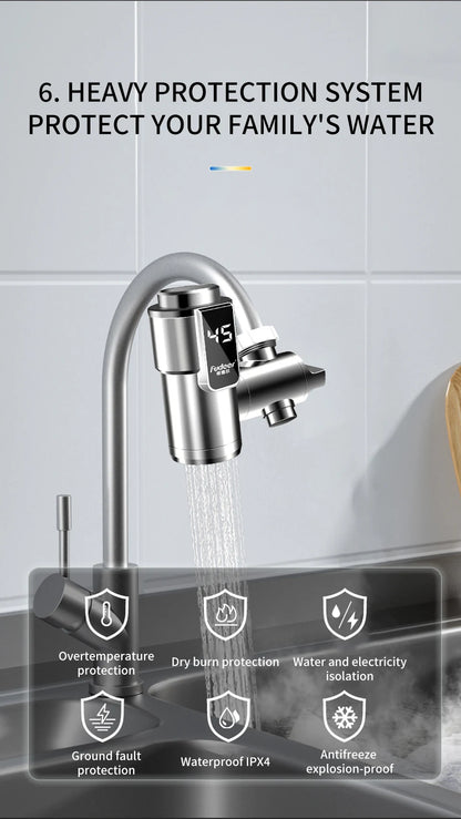 Fudeer Electric Water Heater Kitchen Faucet Conector Instant Hot Water Tap Adapter 220V  Water Heater Bathroom Accessories