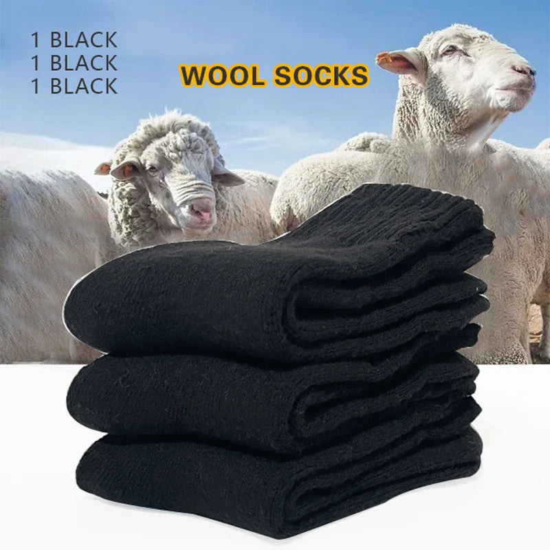 Socks Men Super Thicker Solid Sock Merino Wool Rabbit Socks Against Cold Snow Russia Winter Warm Funny Happy Male Socks
