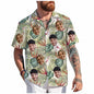 Custom Face Hawaiian Shirt Unisex Funny Personalized 3D Printed Button Shirts 2025 Beach Short Sleeves Lapel Shirts DIY Blouses
