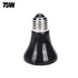 1PCS Heat Emitter Bulb 25-75W Black Ceramic Pet Reptile Breed Light Brooder Lamp Bulb For Home Pet Renovation Accessories