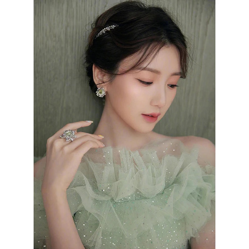 Ele een Evening Gown for Women High-End Luxury Fairy T Performance Host Dr Korean Sle Floral Mid-Waist Slim Fit