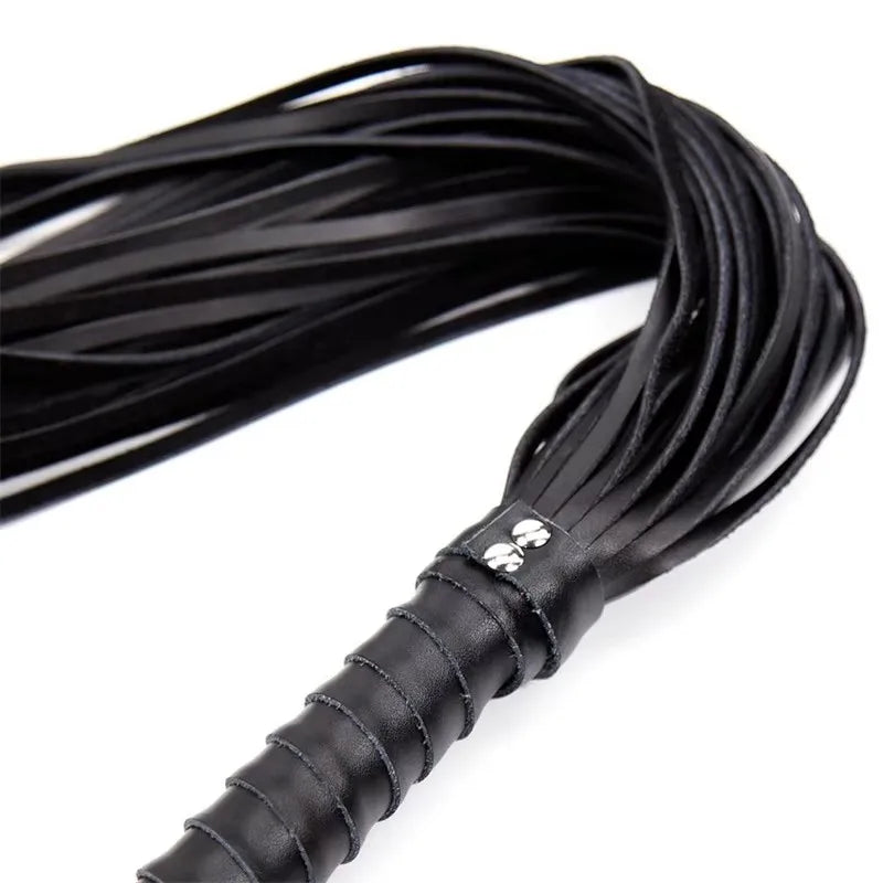 Genuine Leather Horse Whip, Flogger, Jump Bat | 68cm Long Dressage Training Whip for Equestrians | with Decorative Tassel and No