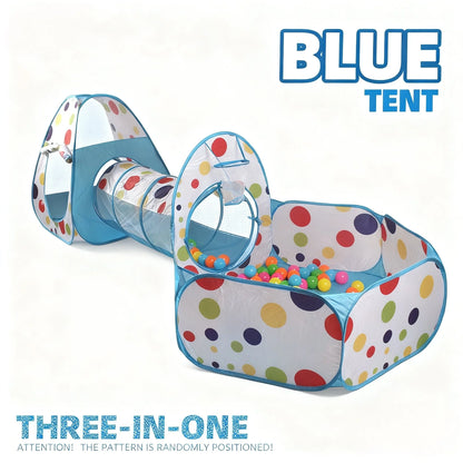 Children's Play Tent, Toy Ball Pool - Play Tunnel - Triangular Tent, Polka Dot Design, Outdoor Leisure Toy Playhouse, Portable Toy Castle Tent, Fun Pop-Up Toy Playpen, Ideal Holiday Gift for Kids, Christmas and Halloween Gift