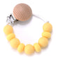 BPA-Free Silicone Pacifier Clips Chain with Beads Dummy Clip Holder Soother Teething Toy Chew Gift for Babies