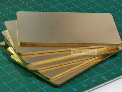 2mm Thick Solid Brass Business Cards Metal Blank Plates Mill Finish Unpolished For Fiber Laser Engraving DIY Craft