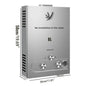 SIHAO 6L/8L/10L/12L/16L/18L LPG Water Heater, On-Demand Instant Hot Water System for Propane & Butane Gas, Tankless Home Use Boiler