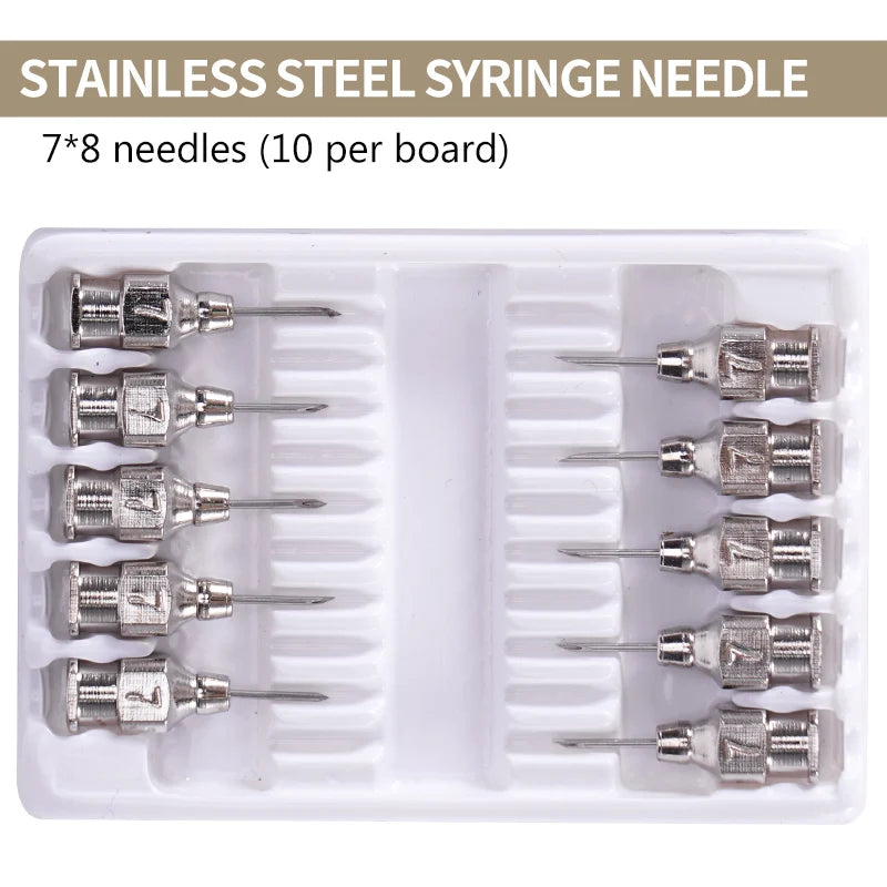 1ml-10ml Veterinary Automatic Continuous Syringe Adjustable Vaccine Injection 10pcs Needle for Livestock Pig Cow Sheep Chicken