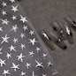 Metal Star Nail Stickers Exquisite 5D Bronzing Silver Five-pointed Star Mini Nail Art Stickers DIY Self Adhesive Manicure Decals