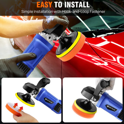 6000W Car Polishers and Buffers, Electric Car Polisher Machine with 6 Variable Speed 150-180mm Buffer Polishing Waxing Machine