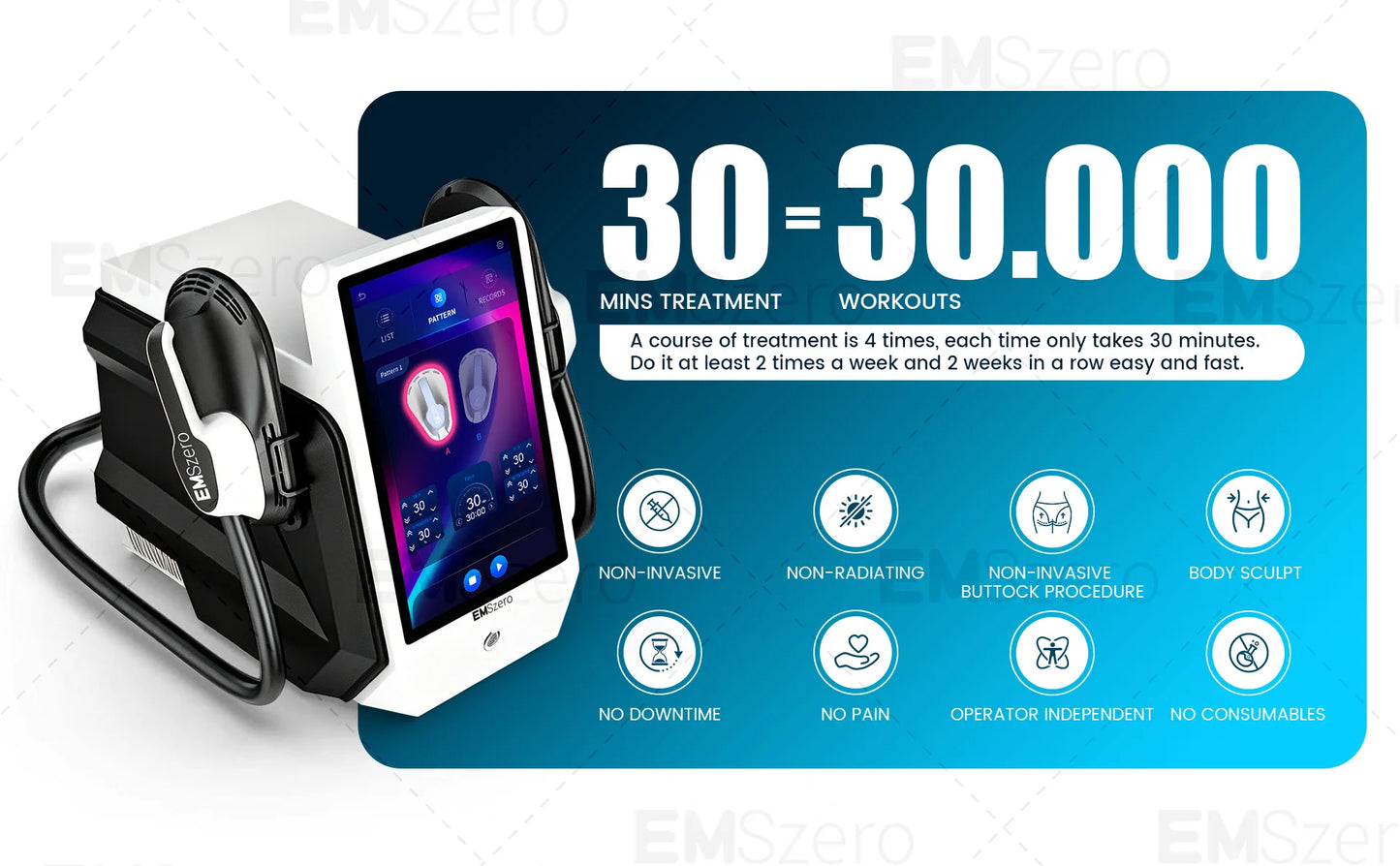 EMSzero 6500W 15Tesla Fat Removal Contouring Muscle Electric Stimulation Ems Body Sculpt Slimming Muslim Sets Machine