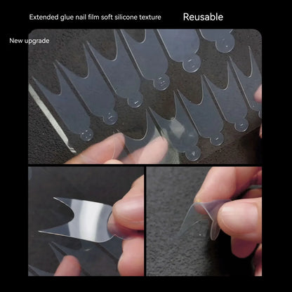 12pcs Manicure Paper Matte Paperless Tray Auxiliary For Nail Art Decorations Paperless Holder Extension Adhesive