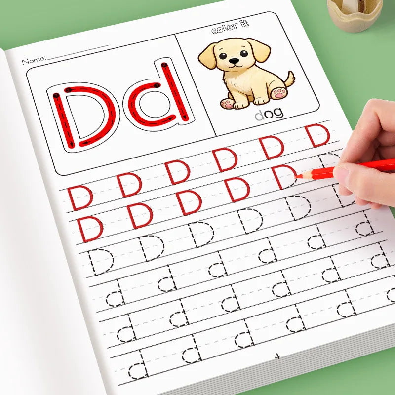 32-Page English Alphabet Writing Workbook with Colorful Letter Practice-A-Z Lowercase&Uppercase,Tracing,Educational Learning Aid