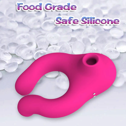 Delayed Ejaculation Penis Ring Sex Shop Soft Material Cock Ring Sucking Clit Stimulator Scrotum Massager Sex Toys for Couple