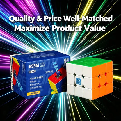 [SaoCube] MoYu RS3M V5 3X3 Magnetic Magic Speed Cube Stickerless Professional Fidget Toys SaoCube RS3 M V5 Cubo Magico Puzzle