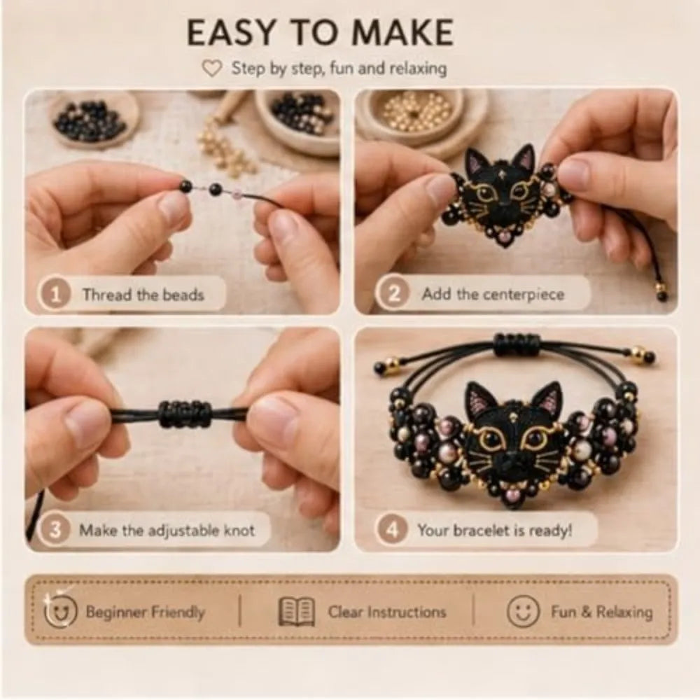 New 3D Design Beaded Bracelet Kit Animal Theme Cute Jewelry Making Set Bull Horse Shape DIY Beadwork Kit for Beginners