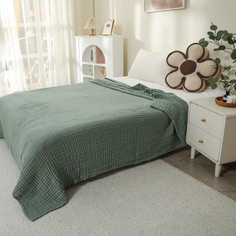 Cotton Muslin Baby Blanket Large Size 6 Layer Gauze Blankets Kids Adult Summer Quilt Bedding Thicken Bath Towel