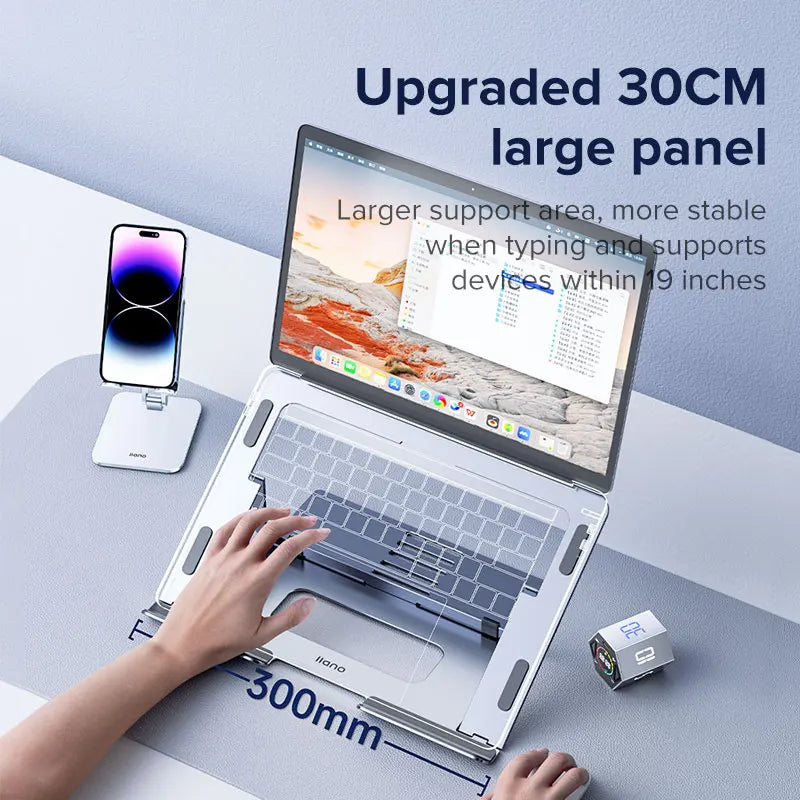 llano Laptop Stand ipad stand computer stand Aluminum Alloy Portable Adjustable Desktop Notebook Holder for 7-17.3 inch