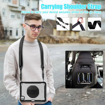 For iPad Pro 11 12.9 13 inch 2024 Case Shockproof Cover iPad Air 11 4th 5th 10 10th 10.9 10.2 9/8/7th 11th Generation Case+Strap