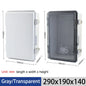 IP67 Waterproof Gray/Transparent Cover Enclosure Juction Box ABS Plastic Outdoor Electronic Instrument Hinge Case