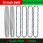 12" Guide Bar & 45 Link Chain Set 3/8"LP Pitch 0.050" Groove Width Rounded Teeth Alloy Chainsaw Components 12 Inch Electric Saw