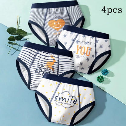 Children Boys Boxer Briefs Cotton  Underwear Small Medium Big Boys 12-15 Years Old Teenager Shorts Breathable M L XL 2XL3XL