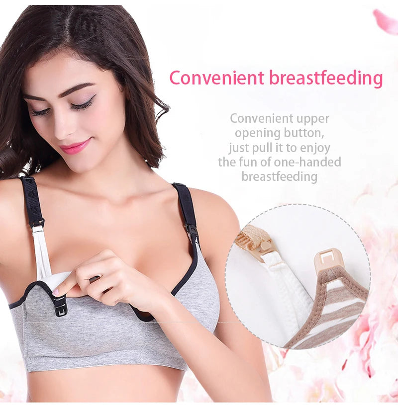Maternity Bras Wirefree Nursing Bra Panties Set Pregnancy Clothes Prevent Sagging Breastfeeding Women's Breathable Lactancia Bra