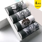 4pcs Men's Panties Sexy Shorts Cotton Underwear Male Breathable Boxers Solid Boxershorts Brand Underpants