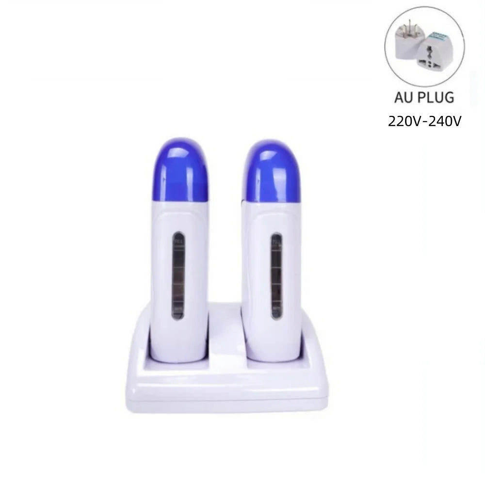 Wax Warmer for Hair Removal Double Depilatory Roll On Wax Heater Mild Home Waxing Machine Suitable for Arm Legs Face Back Armpit