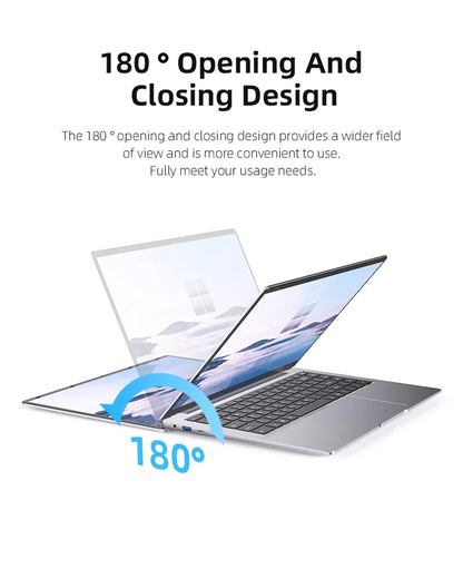 Xiaman 14.1 Inch HD Display Laptop Computer Windows 11 Pro Intel Atom A3950 Laptops Lightweight Notebook PC Office Study Computer