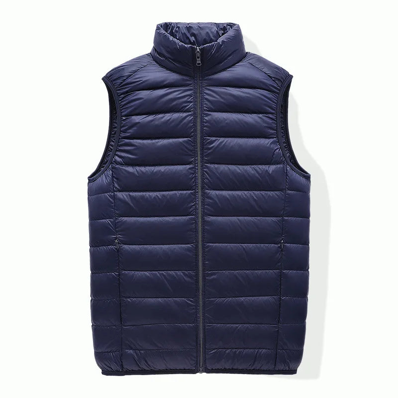 Men's Sleeveless Puffer Jacket 2023 New Autumn Spring Lightweight Water-Resistant Packable Men Down Vest Coat