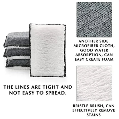 2/24PCS Soft Double Side Microfiber Scrubbing Sponge Car Leather Cleaning Microfiber Towel Wax Sponge Auto Detailing Tools