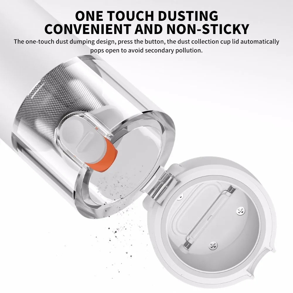 NEW MIJIA Portable Handheld Vacuum Cleaner For Home Car Mini Wireless Dust Catcher Collector 13000PA Cyclone Suction -CN