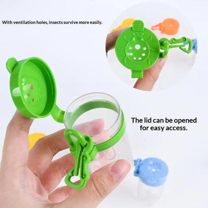 1Set Natural Exploration Tool Insects Observation Jar Feeding Box Capture Net Insects Catching Tweezers For Male & Female