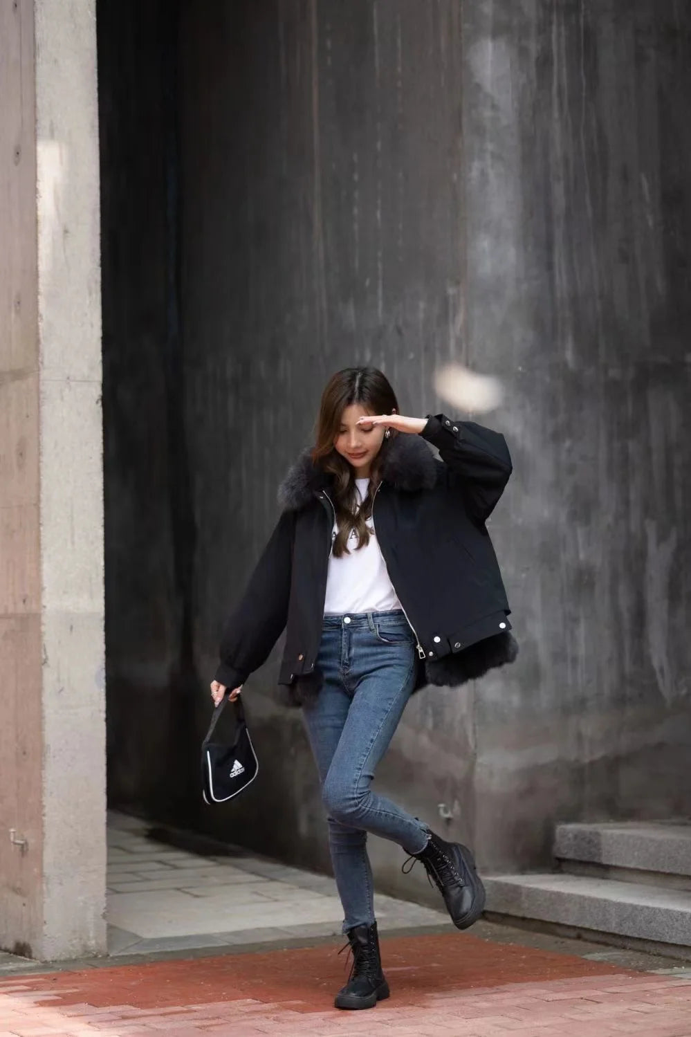 Upgraded 2023 Autumn/Winter omen's Pi vercomes Warm tras Coat Natural Fox Hair Fashion Wool Coat Temperament Slimming Inner Tank