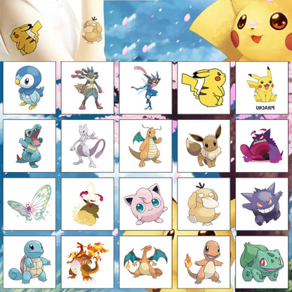 20pcs Pikachu Stickers Cartoon Decals Toys Waterproof Birthday Gift DIY Journal Decoration Reward Stickers