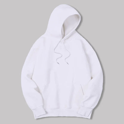 2025 Men's Solid Color Hooded Sweaters Men's Warm Wool Sweater Fashionable Street Clothing Loose  Breathable Jersey Brand Hooded
