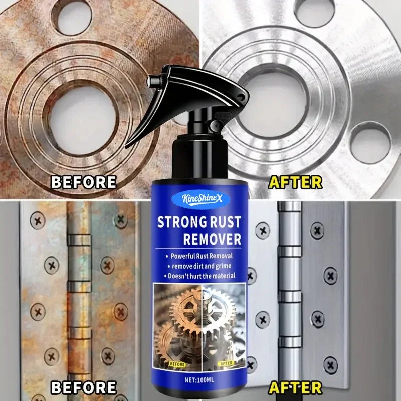 1/3 Pcs 100ml Car Rust Remover Spray Clean Metal Iron Quickly Auto Exhaust Pipe Rust Derusting Spray Auto Stain Removal Agent