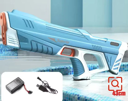 Electric Water Gun New Children Wholesale AutomaticWater Absorption Battery DisplayLarge Capacity Boys' Water PlayToyWaterGun