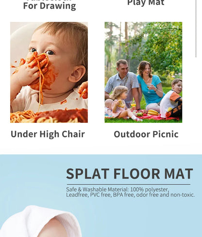 Happy Flute Baby Play Mat, Baby Crawling Mat Portable Waterproof , Anti-Slip Folding Mat Playmat For Baby Indoor Or Outdoor Use