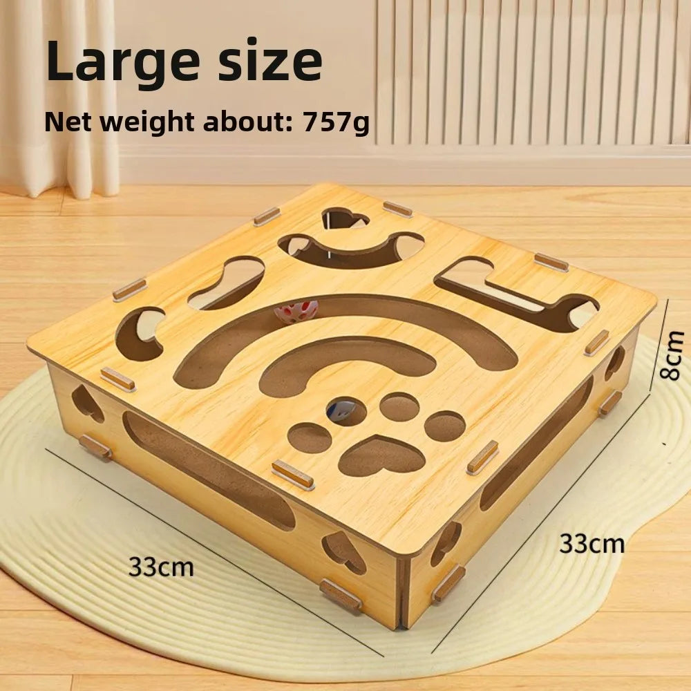 Durable With Bell Ball Cat Scratching Posts Interactive Maze Tunnel Interactive Cat Pet Entertainment Supplies for Kitten