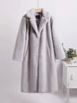 TARUXY Winter Loose Mink Velvet Imitation Fur Splicing Long Coat Fur Suit Collar Women's Coat High Street Fashion Lady Overcoat